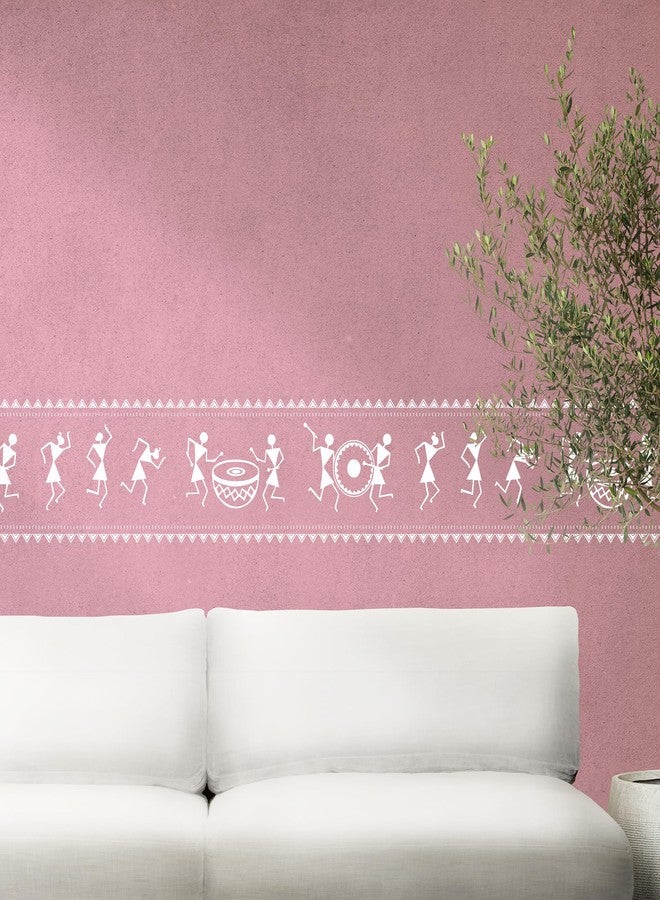 StenCart Combo of 2 Warli Art Tribal & Damask Design Jodhpur Stencils for Wall Painting DIY Reusable Wall Stencil Design for Wall Decoration (16x24 inch) -Pack of 2 - Image 3